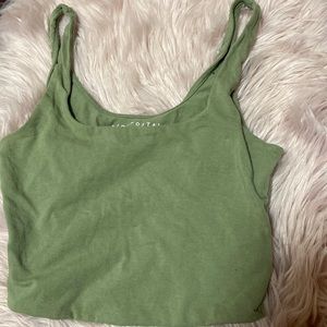 Green crop top
